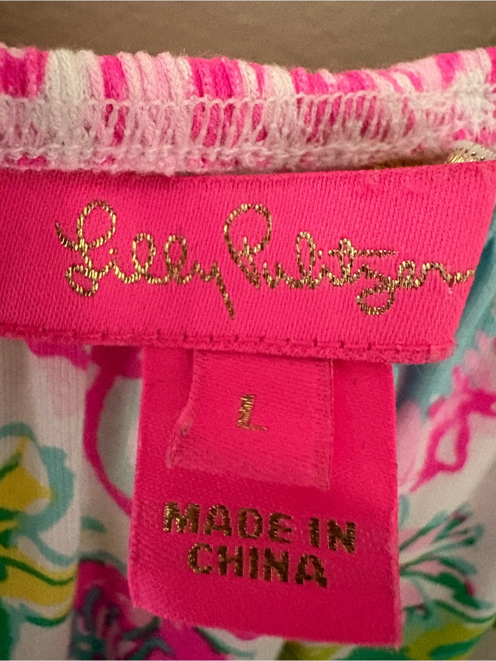 Lilly Pulitzer Lana Skort Romper Paradise Found Off the Shoulder Pink Size Large - Picture 10 of 13